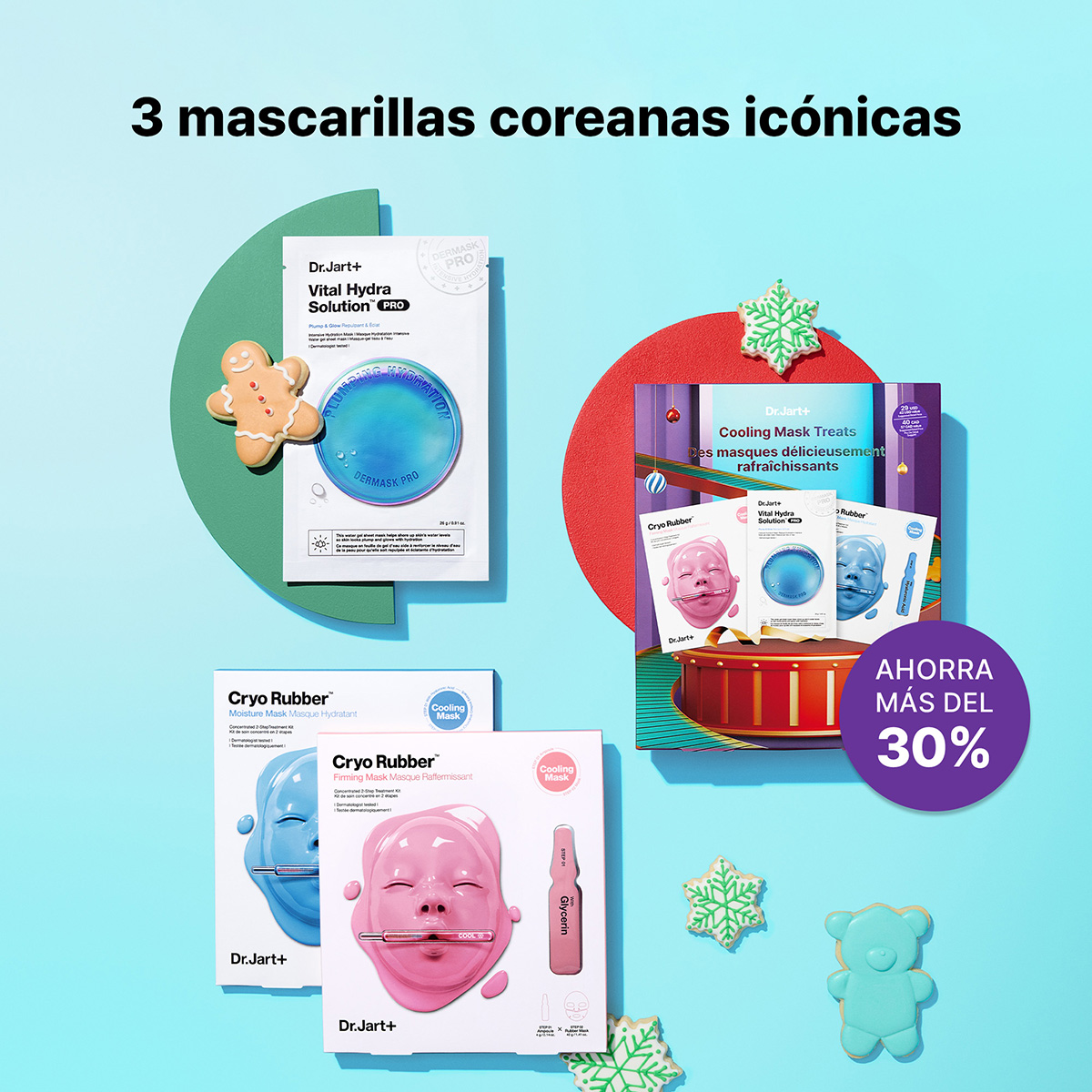 COOLING MASK TREATS GIFT SET WITH CRYO RUBBER™ SHEET MASKS (SET DE REGALO DE MASCARILLAS REFRESCANTES)